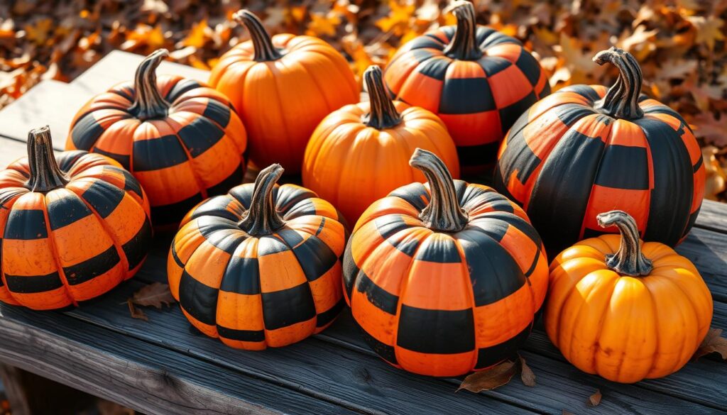 checkered pumpkins