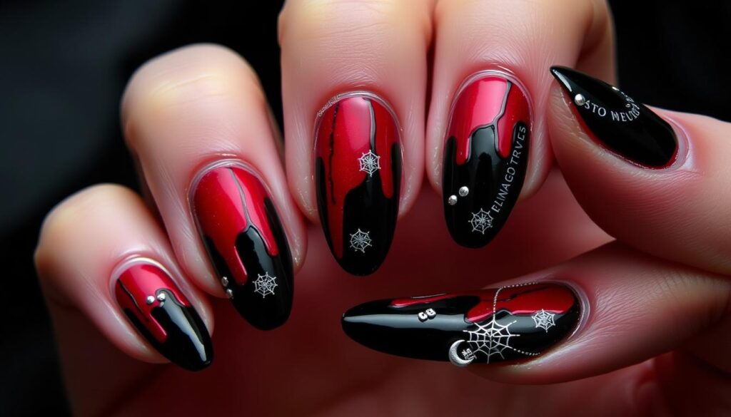 spooky nail art