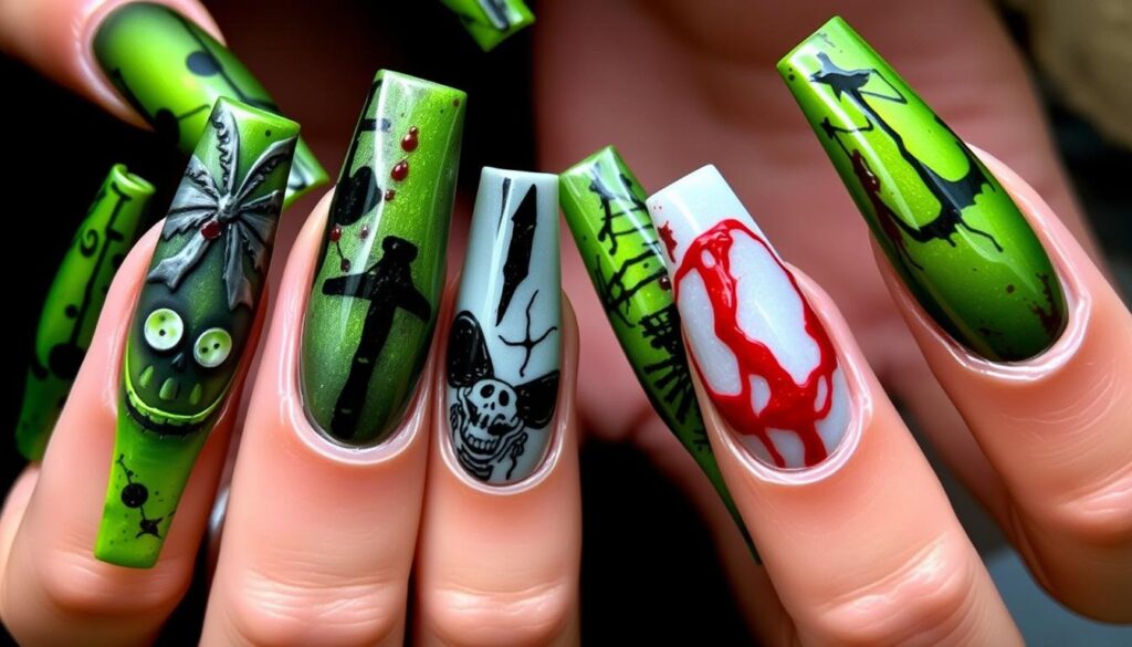 zombie nail art